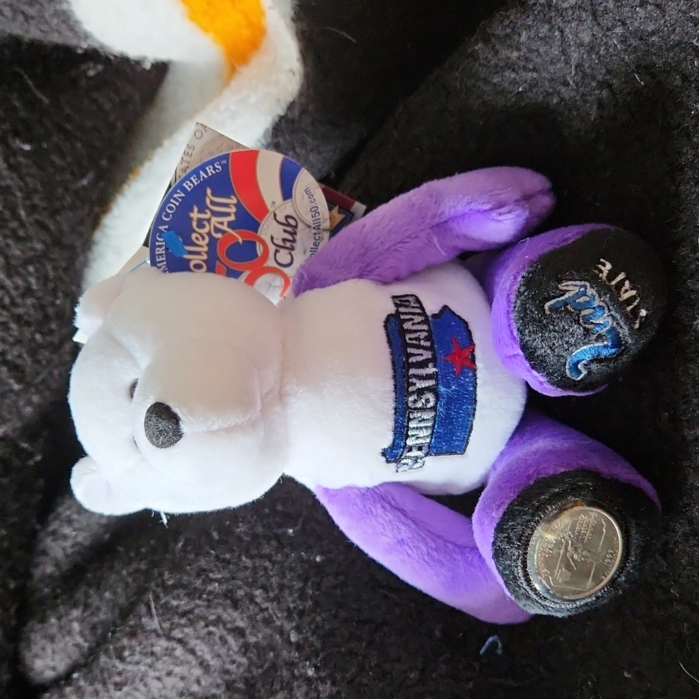 Limited Treasures coin bear,  Pennsylvania with tags.